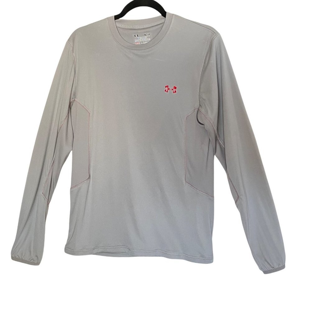 Under Armour UA Fishing‎ Heat Gear gray Offshore long sleeve Shirt Men's M med